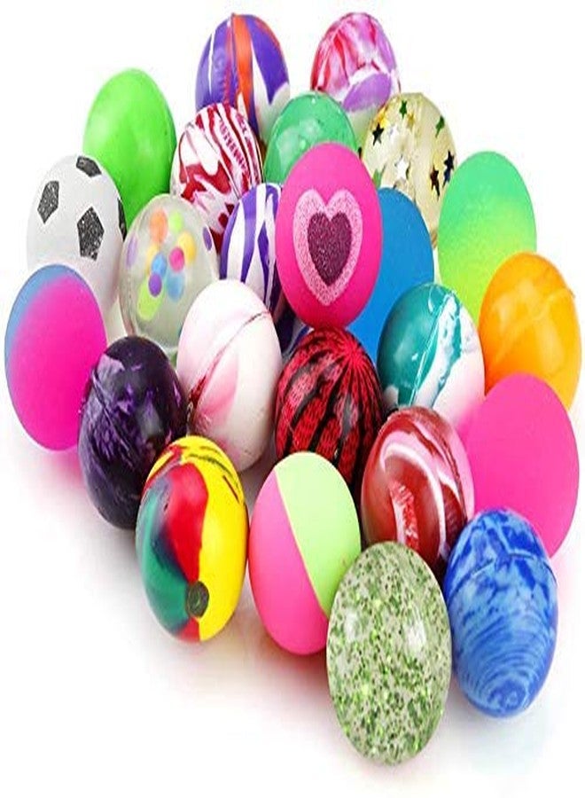 Firstly Trader Crazy Bouncy Jumping Balls Set of 3 (45 mm) Birthday Return Gift for Kids Indoor Outdoor Games for Kids - (3 Crazy Ball)- Dark Multi Color - Image 1
